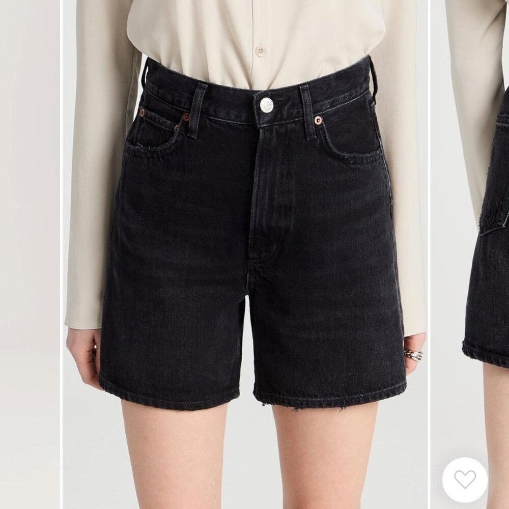 Agolde Stella shorts in Bat (washed black)